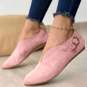 Jolimall Faux Suede Slip-On Flats